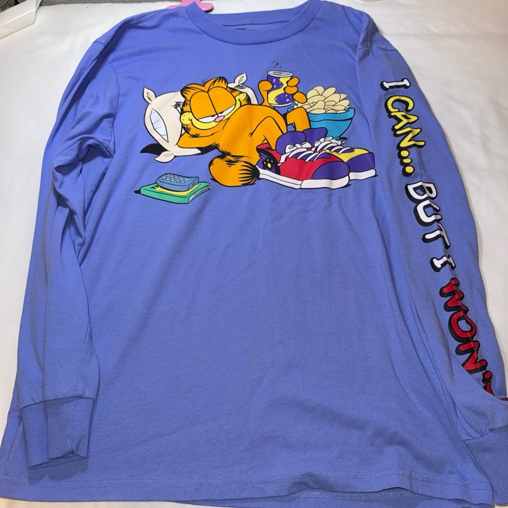 Garfield Graphic Long Sleeve Tee - Purple